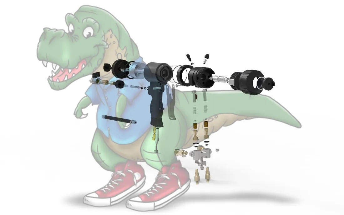 PC gun parts, angle 4 of 12