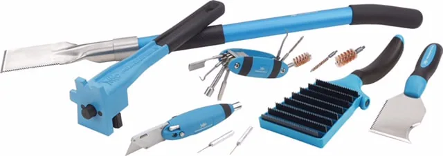 Piranha tools, labelled exploded view